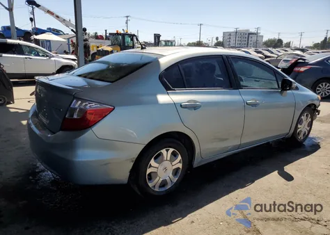 2012 Honda Civic Hybrid из США, поврежденный, VIN JHMFB4F29CS010702